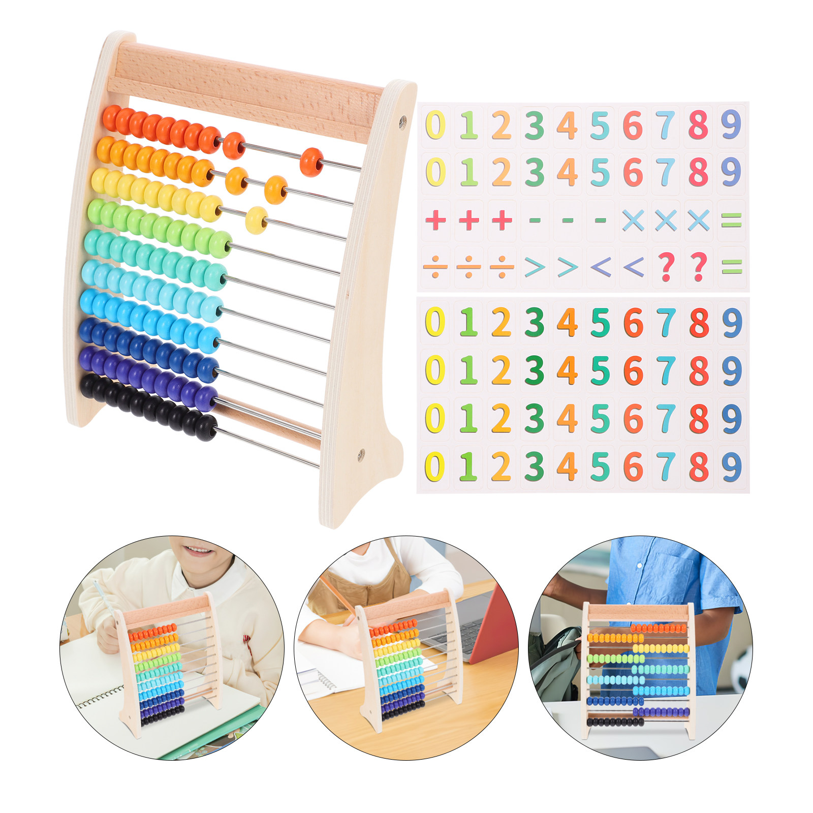 Kids Education Calculator - 1Set Kids Educational Abacus Wooden Calculation