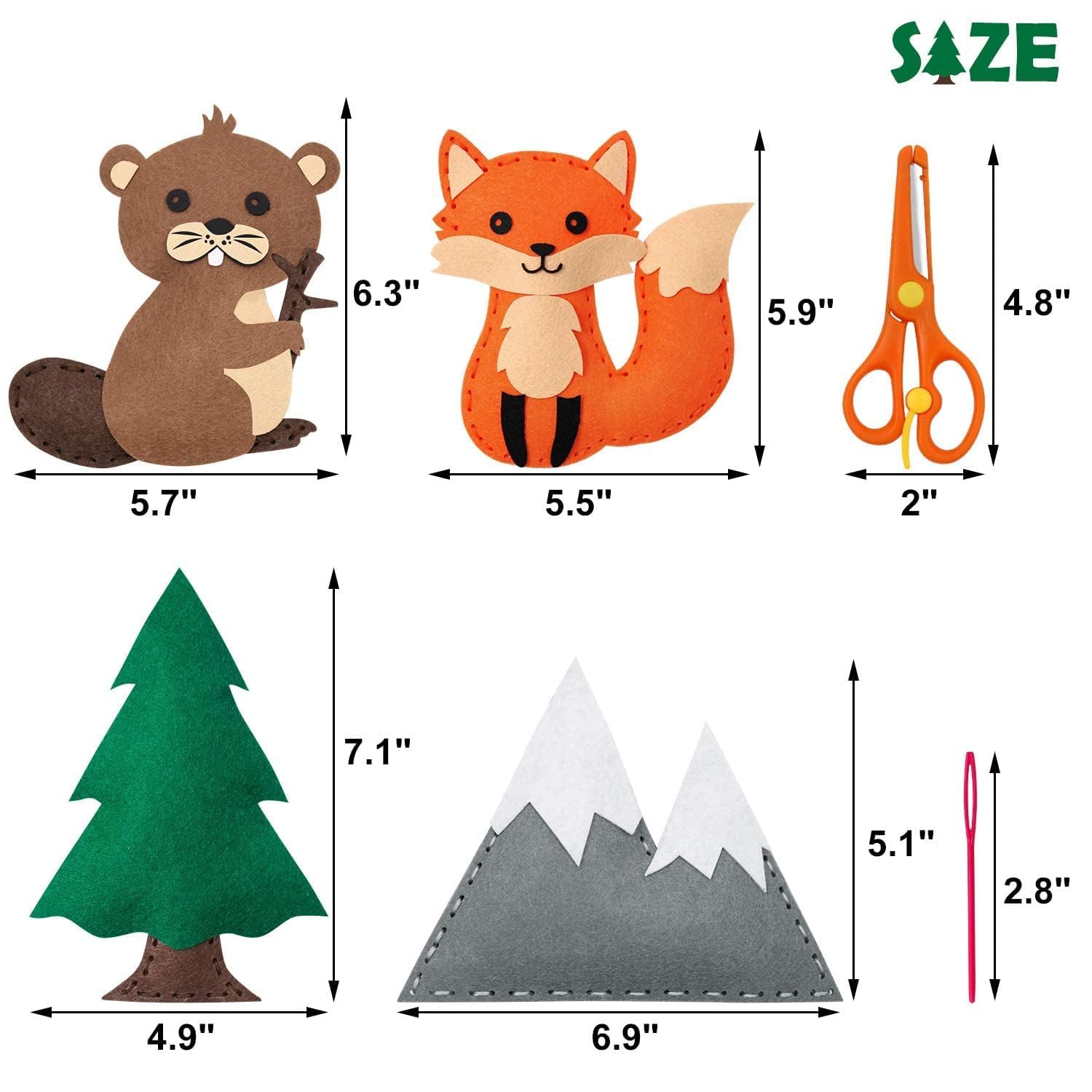 Sewing Kit for Kids Woodland A - Kids Education Classes 评论和价格