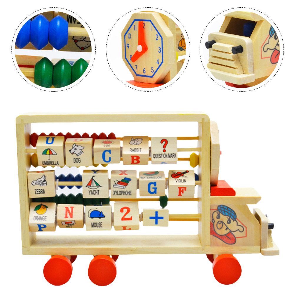 Wooden Colorful Abacus Stand K - Kids Education Calculator 评论和价格
