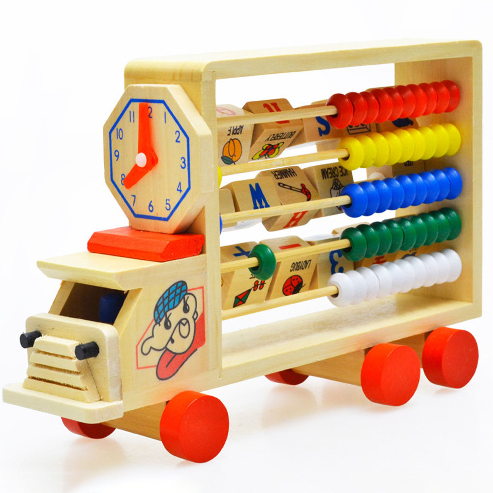 Wooden Colorful Abacus Stand K - Kids Education Calculator 评论和价格