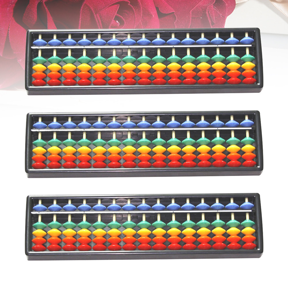 3Pcs Plastic Abacus Brown Bead - Kids Education Calculator 评论和价格