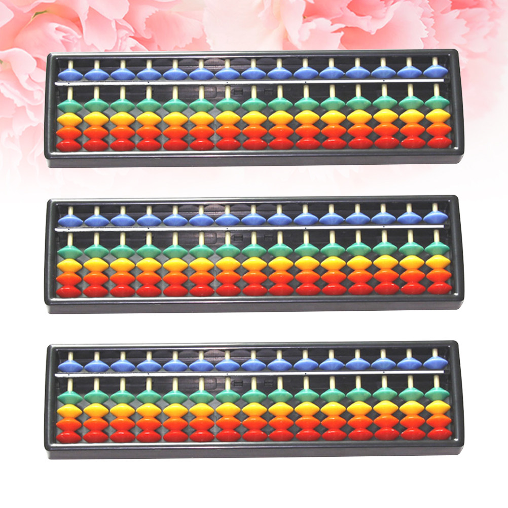 3Pcs Plastic Abacus Brown Bead - Kids Education Calculator 评论和价格