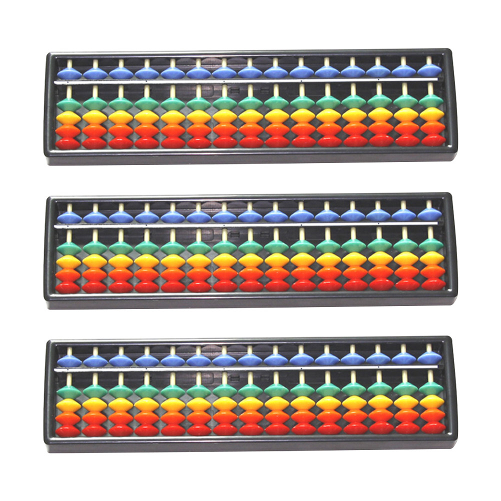 3Pcs Plastic Abacus Rod Brown  - Kids Education Calculator 评论和价格