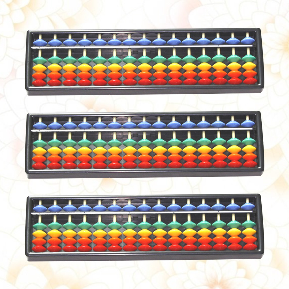 3Pcs Plastic Abacus Rod Brown  - Kids Education Calculator 评论和价格