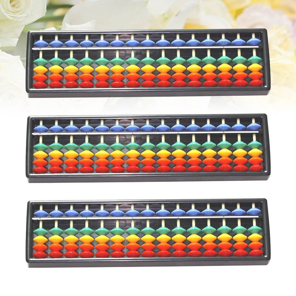 3Pcs Plastic Abacus Rod Brown  - Kids Education Calculator 评论和价格