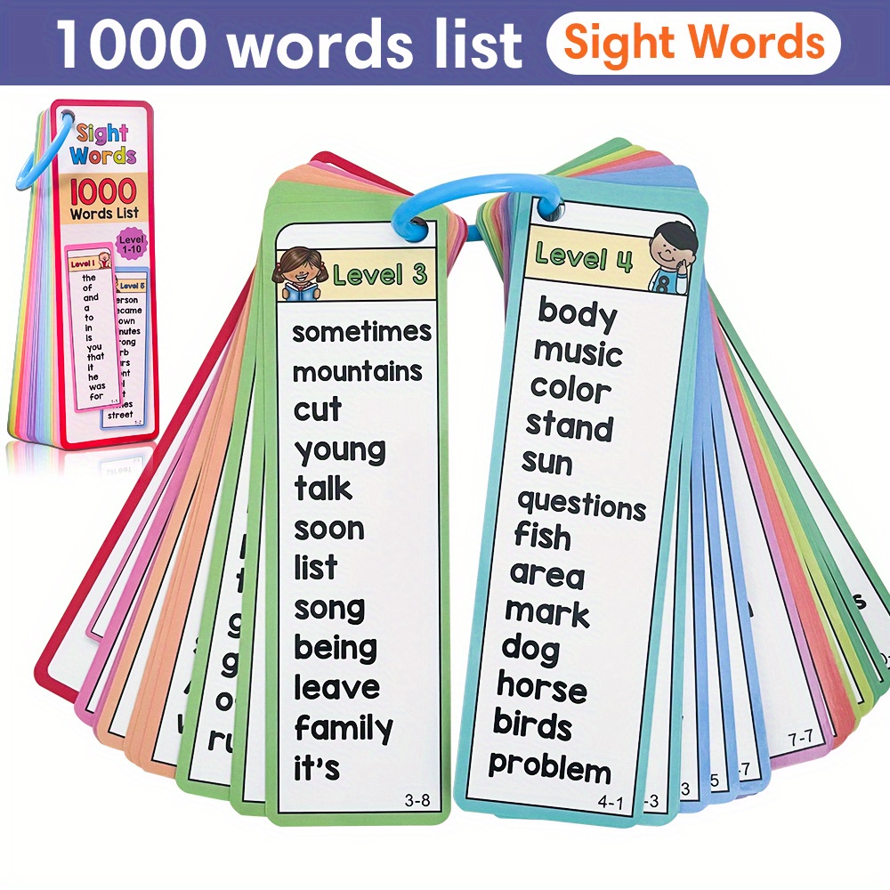 1000 Sight Words Flash Cards f - Kids Education Age 评论和价格