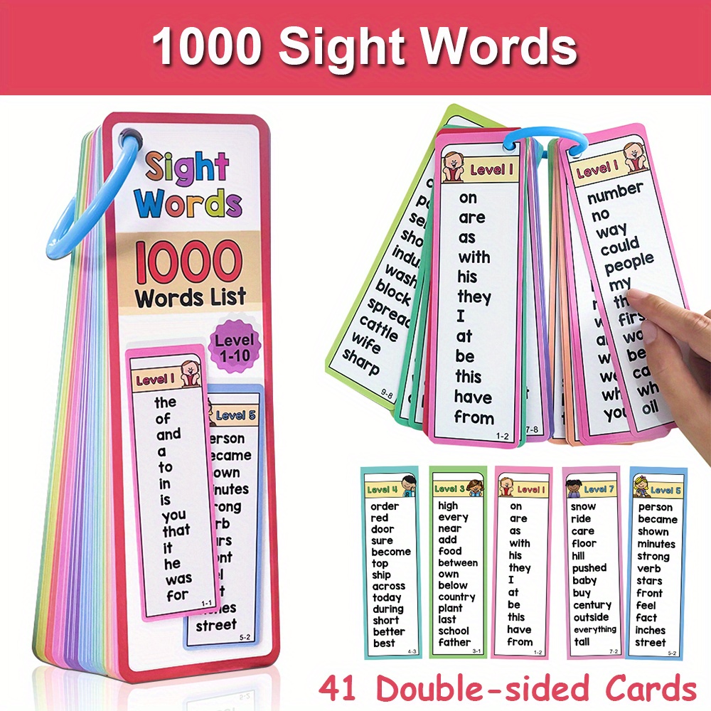 1000 Sight Words Flash Cards f - Kids Education Age 评论和价格