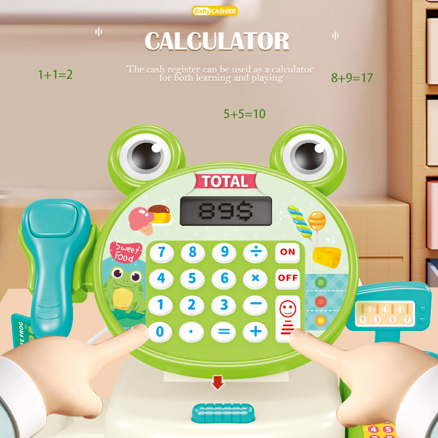 Kids Cash Register Toy Pretend - Kids Education Calculator 评论和价格