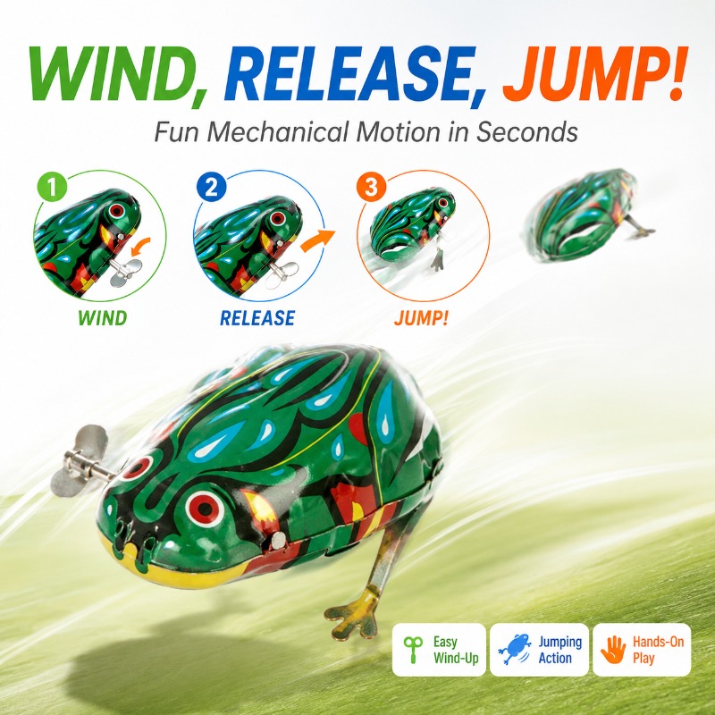 Traditional Wind Up Jumping Fr - Kids No Education 评论和价格