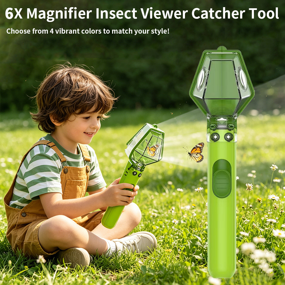 6X Magnifier Kids Bug Catcher, - Kids No Education 评论和价格